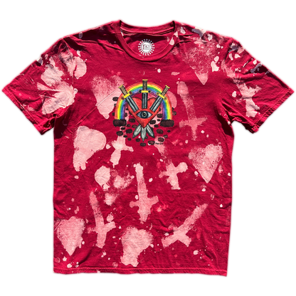 "3 of Swords" Sponge Bleached Shirt