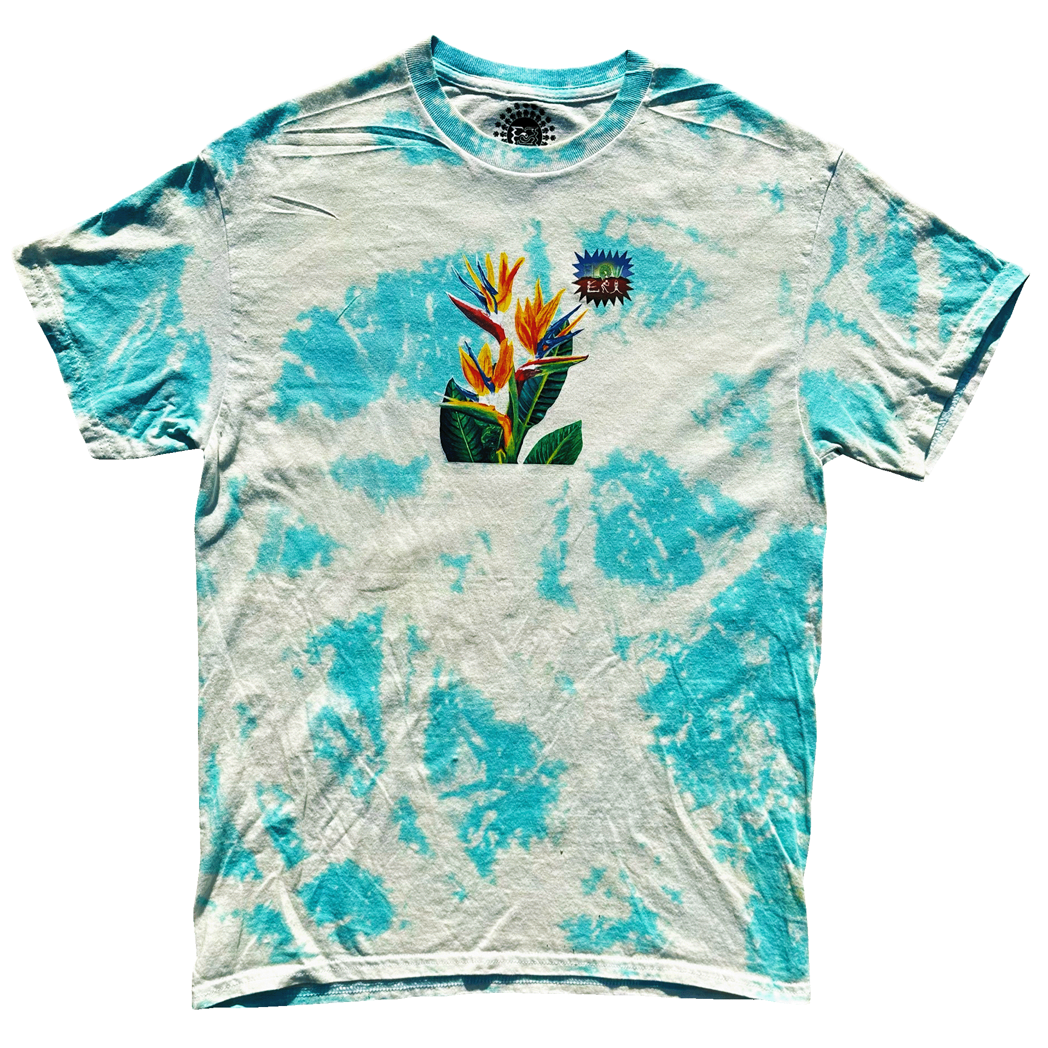 Birds of Paradise Blue Bleached Shirt