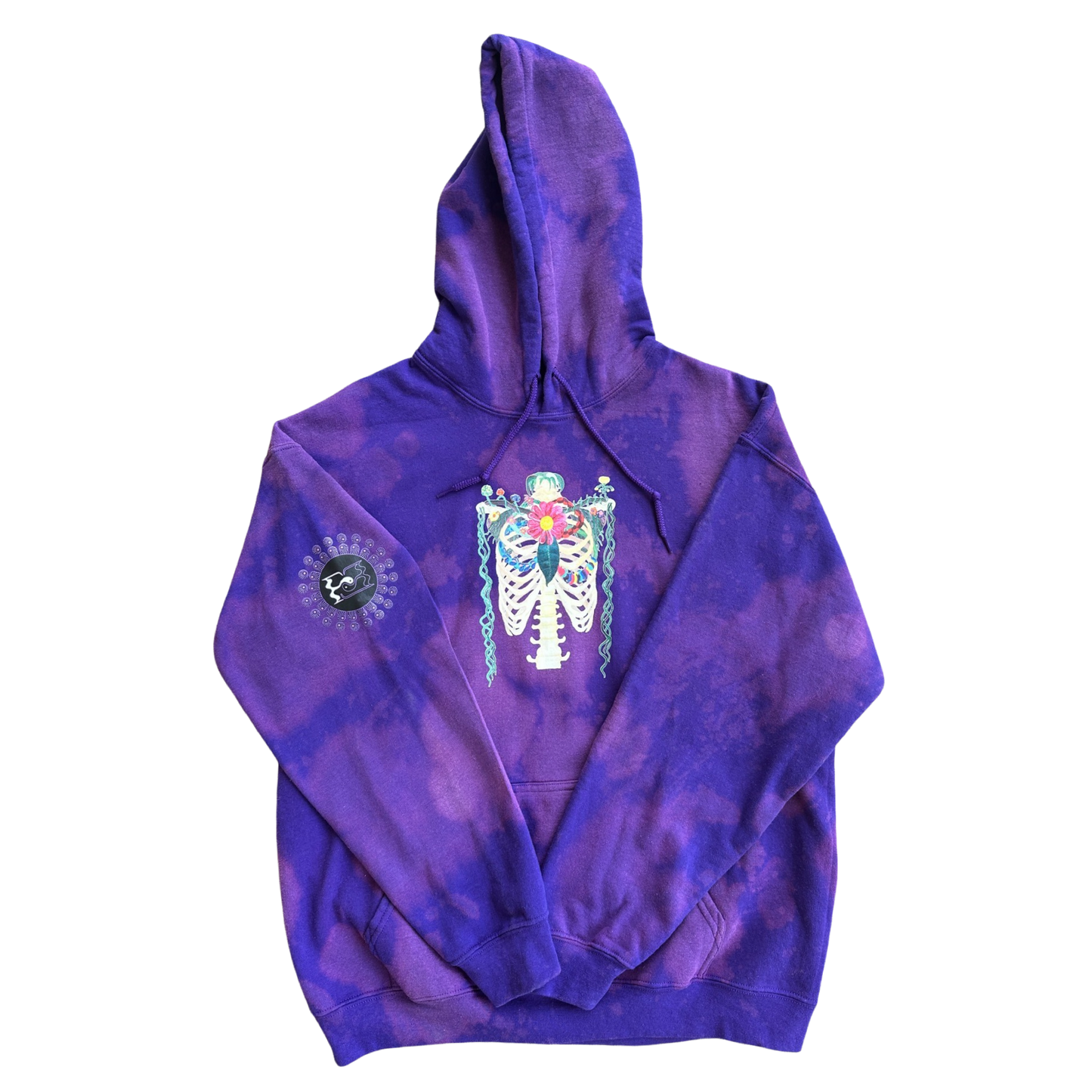 Breath of Life Purple Bleached Hoodie