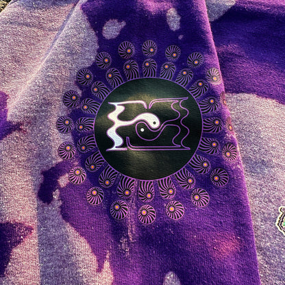 "Mushrooms are Down to Earth" Sponge Bleach Crewneck
