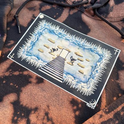 "Out of the Darkness and Into the Light" Sponge Bleached Hoodie