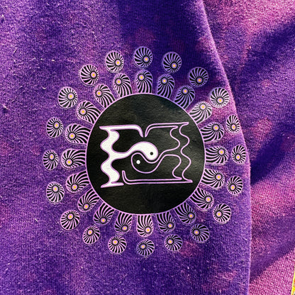"PATCHFAC3" Purple Sweater