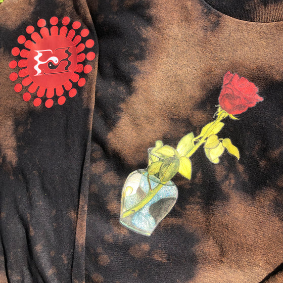 Rose Black Bleached Long Sleeve