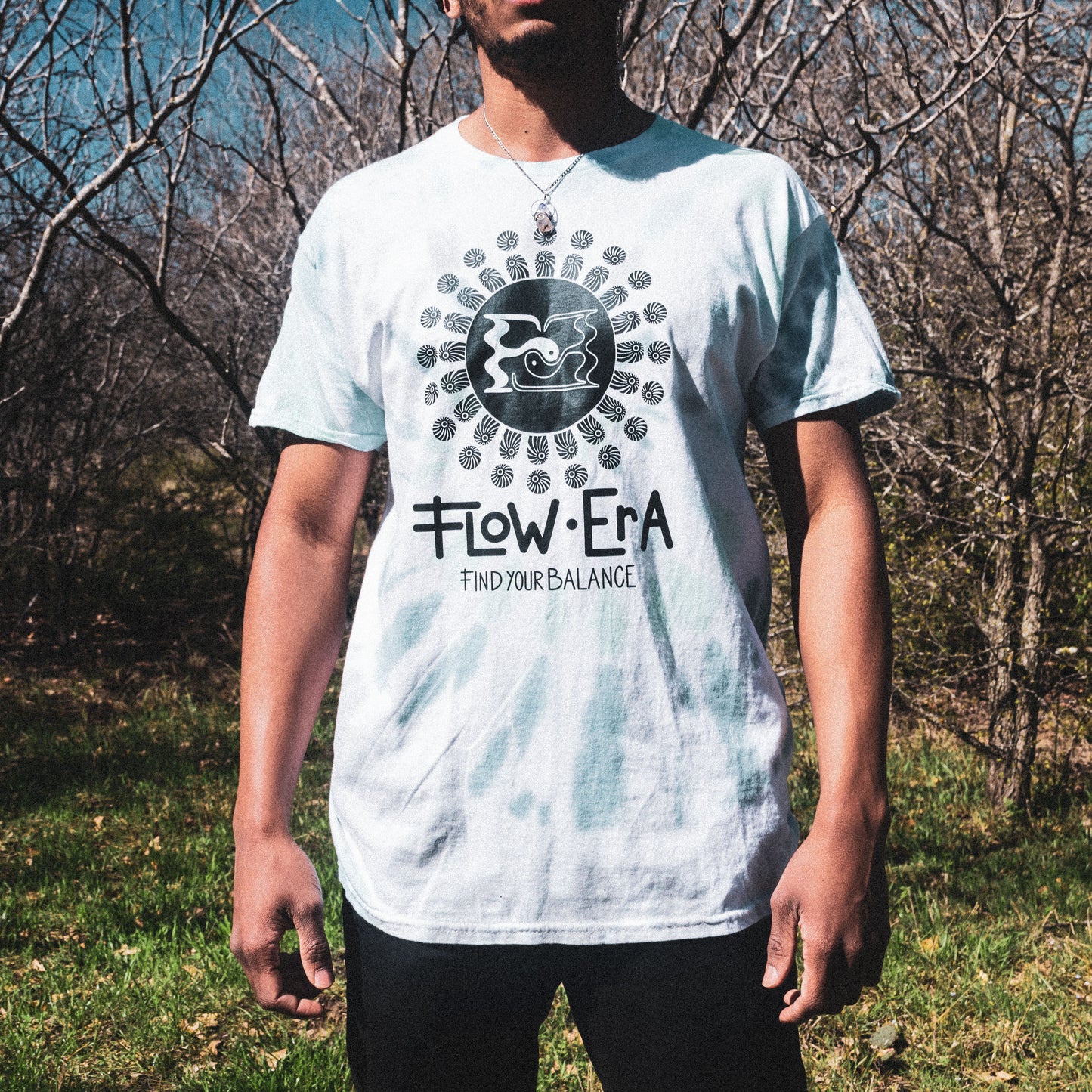 Flow Era Logo "Find Your Balance" Tie Dye Shirt