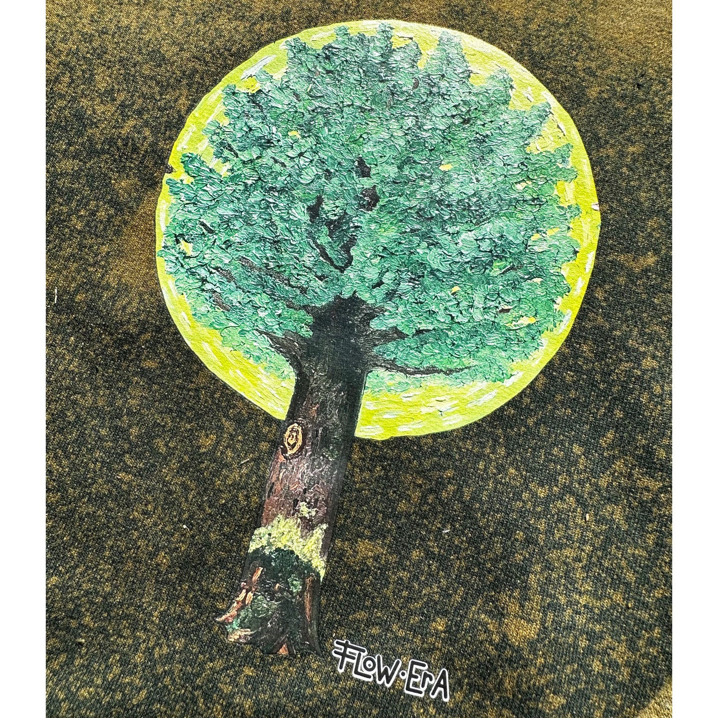 Tree of Life Green Bleached Crewneck