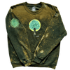 Load image into Gallery viewer, Tree of Life Green Bleached Crewneck