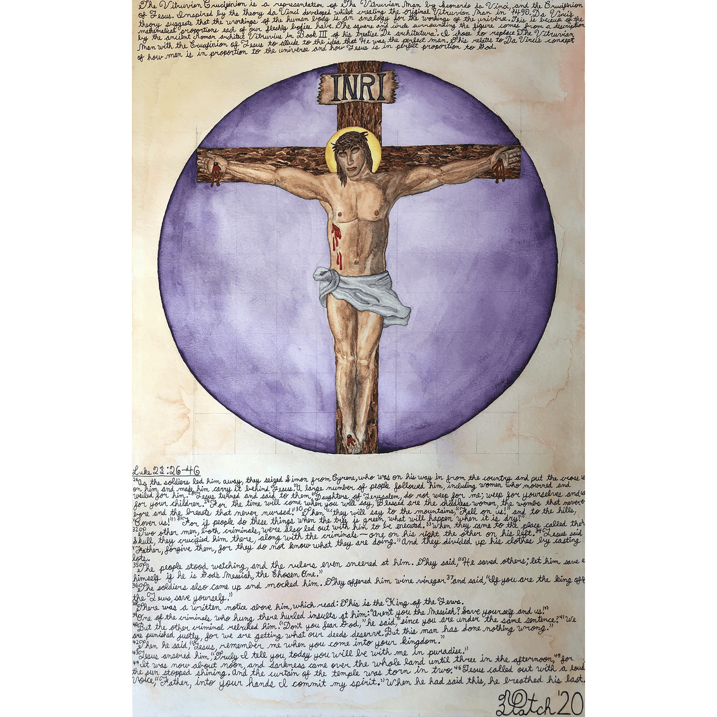 "Vitruvian Crucifixion" Print