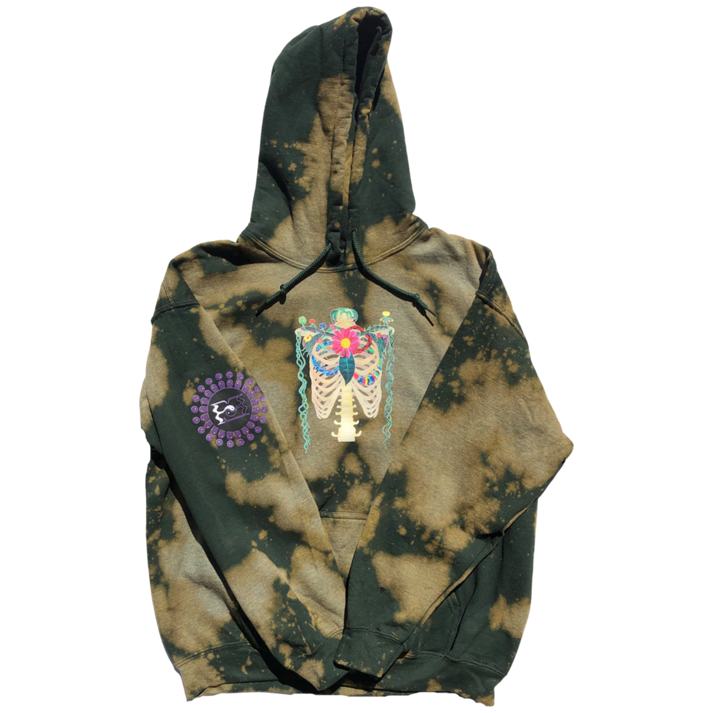 Breath of Life Green Bleached Hoodie