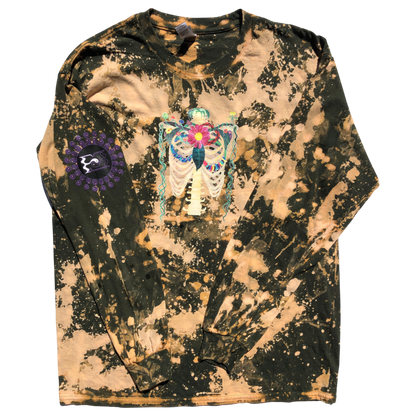 Breath of Life Green Bleached Long Sleeve Shirt