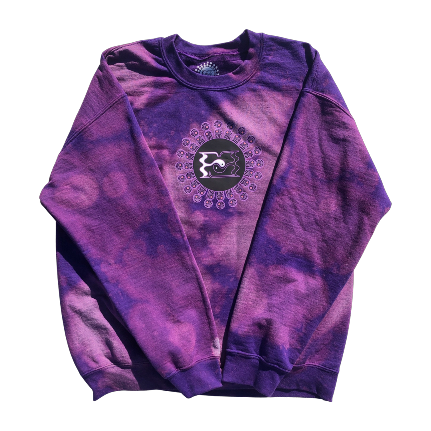 Flow Era Logo Purple Bleached Sweater
