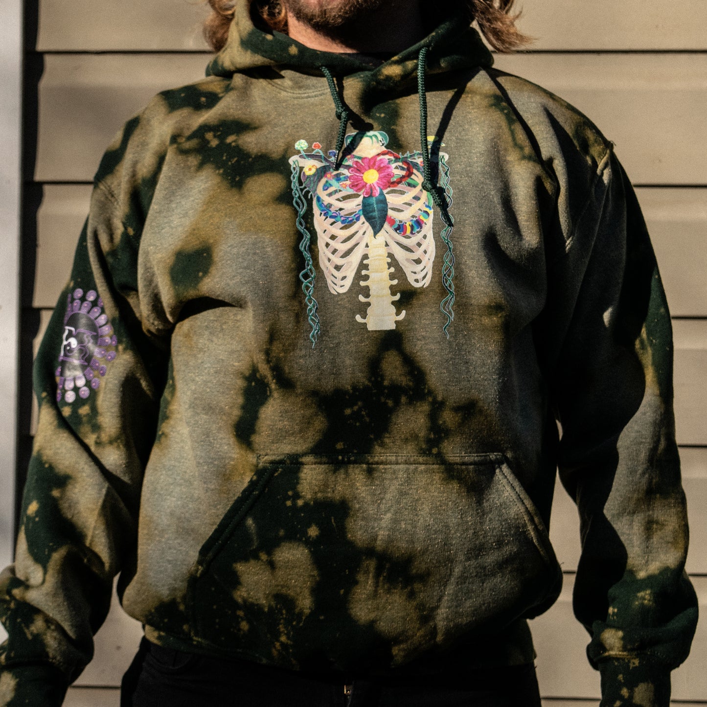 Breath of Life Green Bleached Hoodie