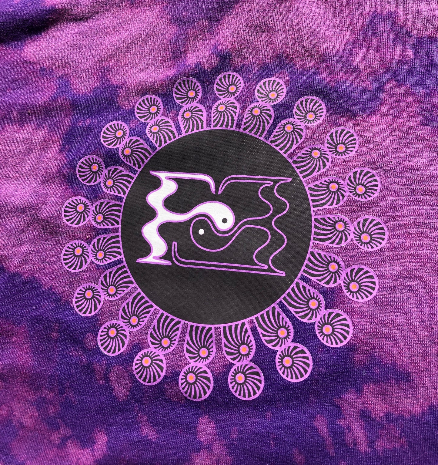Flow Era Purple Logo Bleached Shirt
